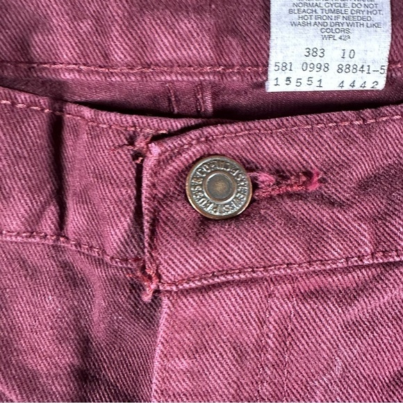 Vintage Levis 550 Red‎ Denim Relaxed Fit Tapered Leg Mom Jeans Women Sz 14 M Reg - Picture 5 of 13